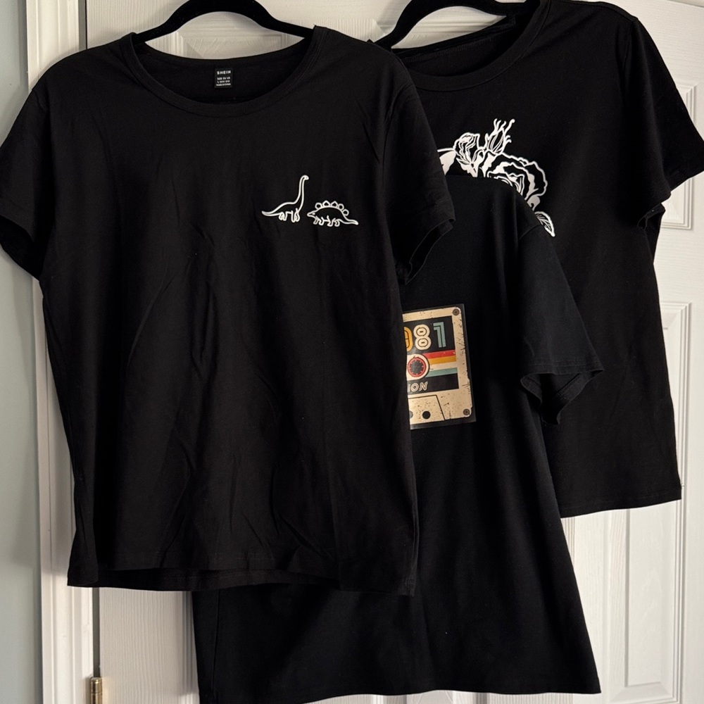 Black Graphic Short Sleeve Tee